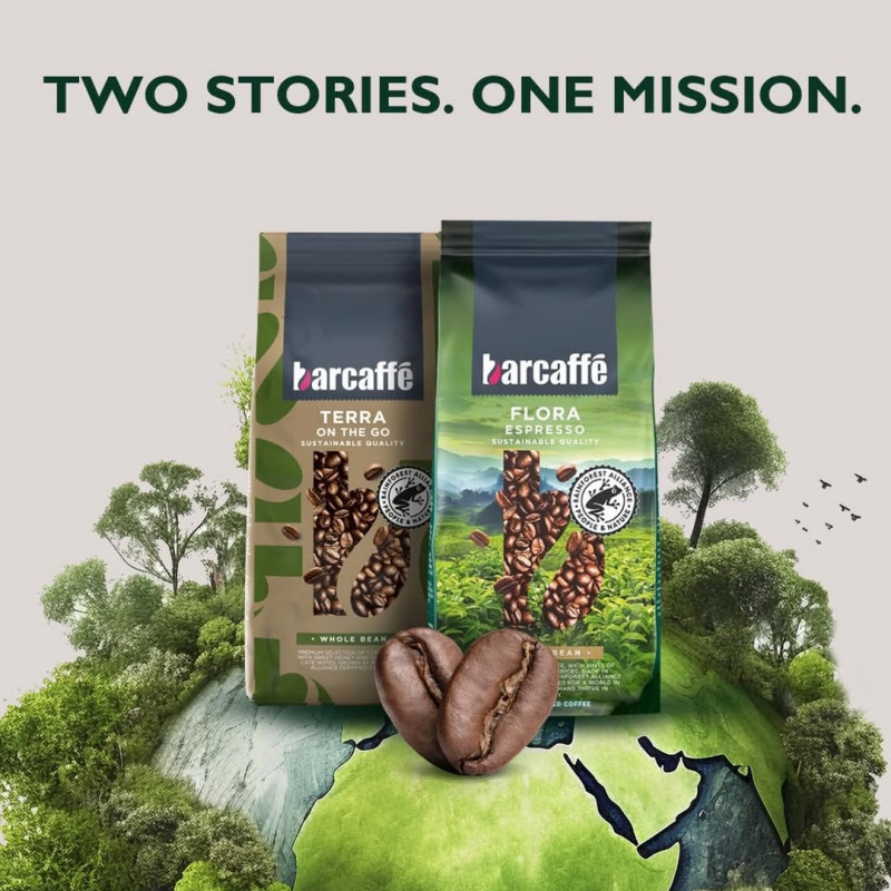Barcaffè Flora and Terra are made from beans sourced from certified farms, wrapped in eco-friendly, fully recyclable, aluminum-free packaging.
Coffees that awaken your mind, energize your body, and stir your senses.
Because great taste and good deeds...