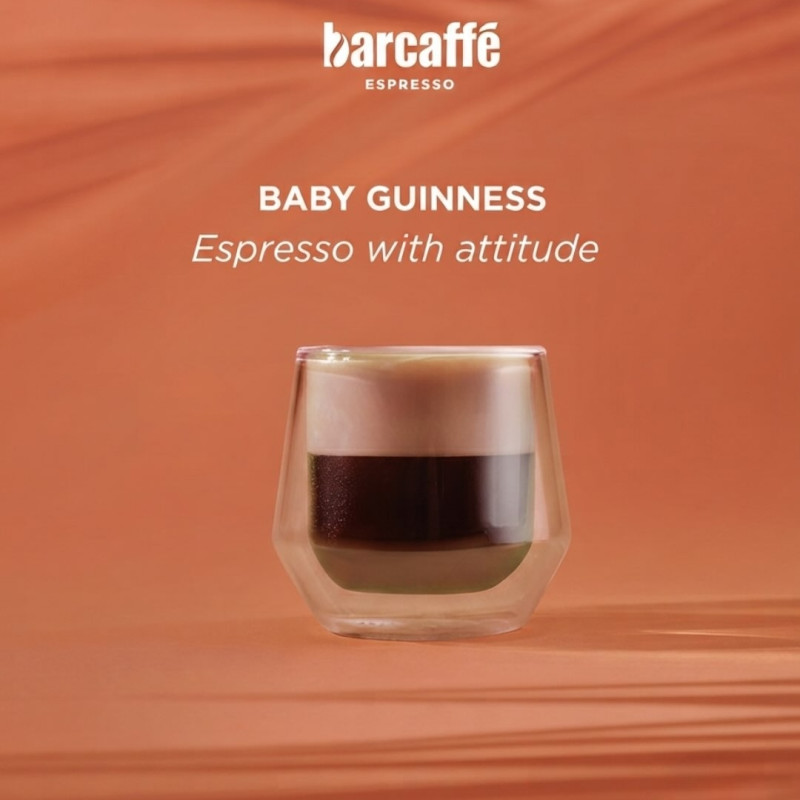 Crafted for warm days and refreshing sips. Find Barcaffè Baby Guinness in selected venues.