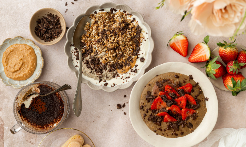 Tiramisu ovseni kosmiči čez noč