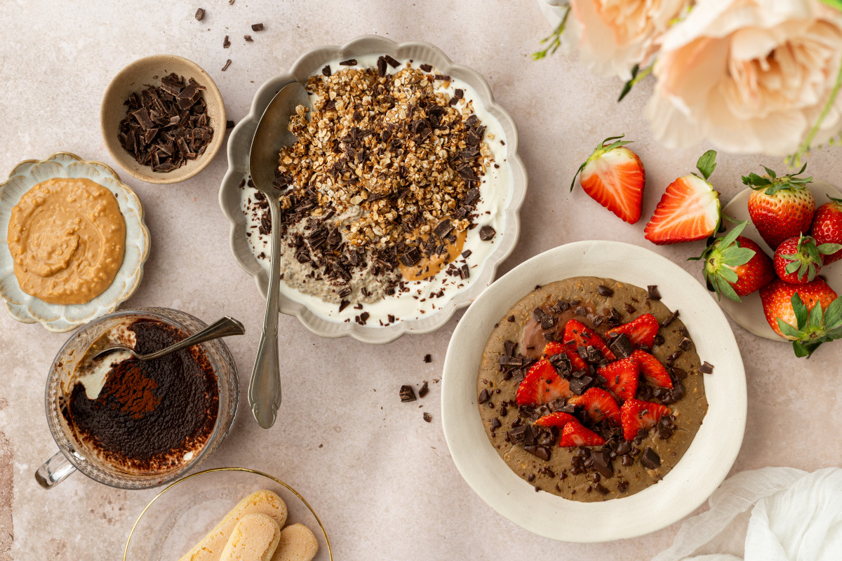 Tiramisu ovseni kosmiči čez noč