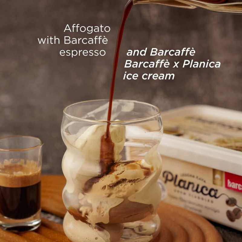For the perfect summer affogato, you’ll need:
🍦 1–2 scoops of Barcaffè x Planica ice cream
☕ 1 freshly brewed Barcaffè espresso
🍫 optional: grated chocolate, cocoa powder or crushed biscuits for topping

Place the ice cream in a glass or cup, pour...