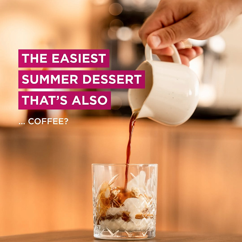 Say hello to affogato. 🍨☕

You only need two ingredients:
1 scoop of vanilla ice cream
1 shot of hot Barcaffè espresso

Pour the espresso over the ice cream, watch the magic happen, and enjoy a moment that’s both sweet and bold.