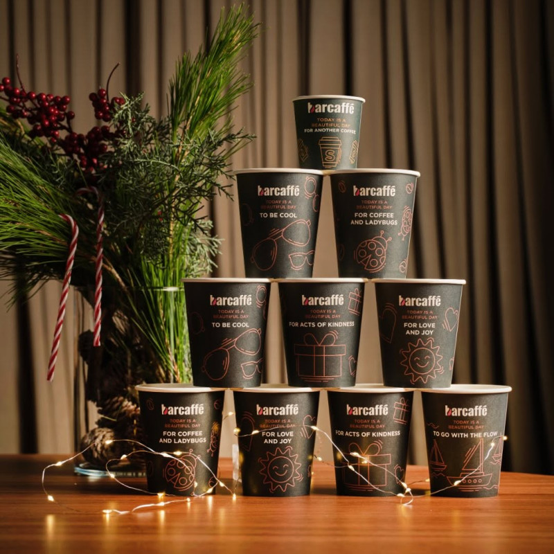 The higher the cup tower, the closer the holidays feel. 🎄